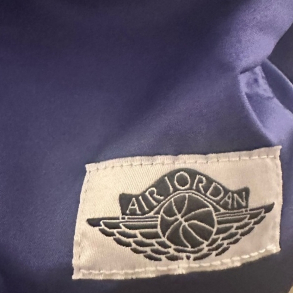 NWT Men's Jordan Wings Classic Blue Satin Standard Fit Jacket - Picture 4 of 8